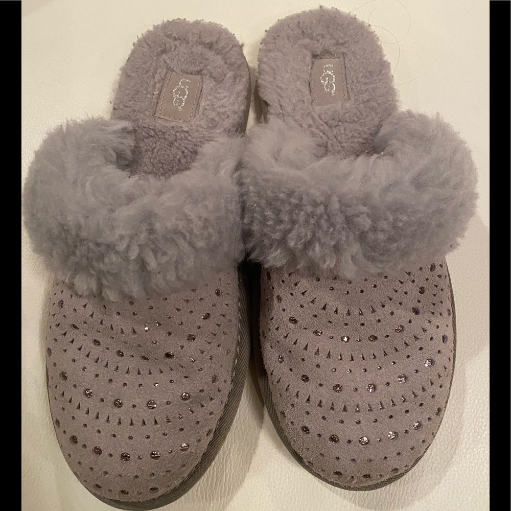 UGG Light Purple Sparkle Womens Sheepskin Slippers
